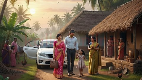 Mom, Daughter, Son in law and granddaughter - Karisakattu Collector