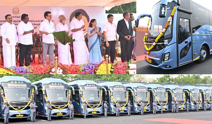 தமிழக மக்களுக்கு குட் நியூஸ்..! நவீன ஹைடெக் வசதிகளுடன் 20 வால்வோ ஏசி பேருந்துகள் இயக்கம்..!