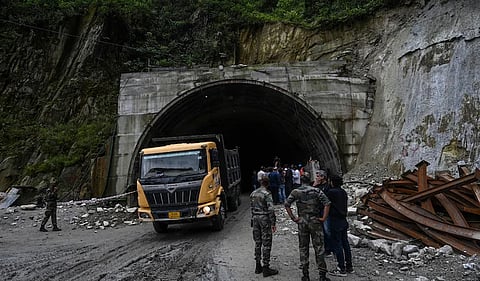 32-km strategic road at 16,000 feet near China border