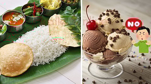 Ice cream after food 