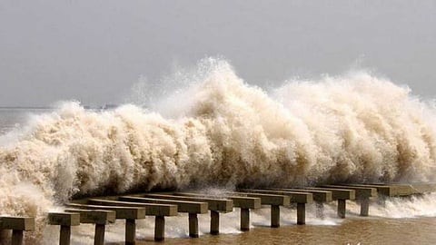 River flowing backward