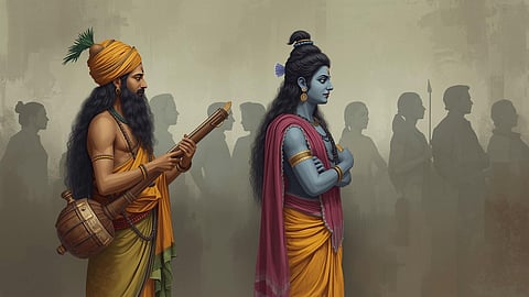 naradar sivaperuman standing in line