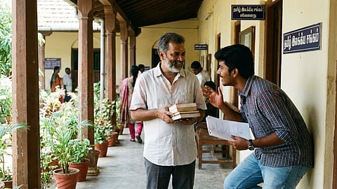 Man and Young man in the office