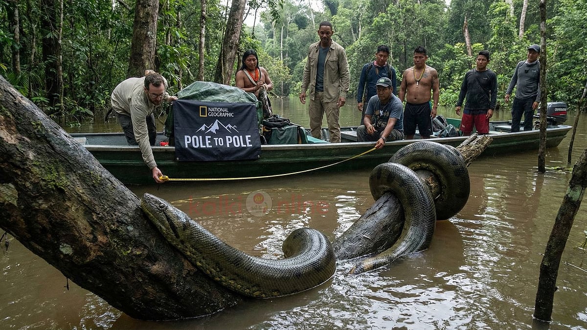 வில் ஸ்மித் ஷூட்டிங்கில் சிக்கிய ராட்சசன்… அமேசானில் மறைந்திருந்த 24 அடி அதிசயம்!