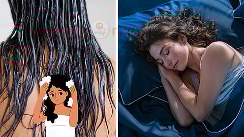 Wet hair and sleeping