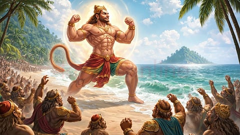 hanuman ready to cross ocean