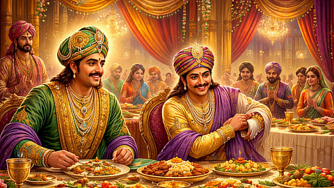 Akbar and Birbal in marriage function