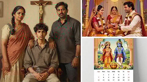 A man with his parents and marriage