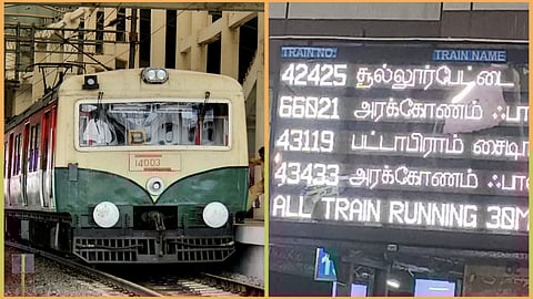 Digital board fixed in Chennai suburban stations