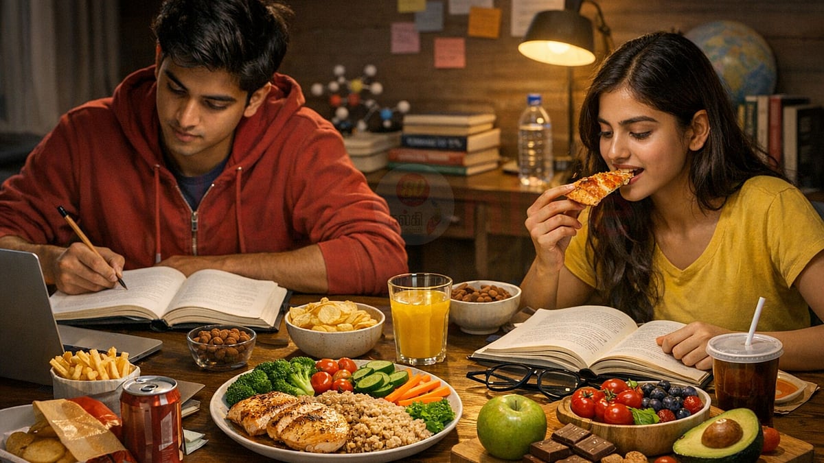 மாணவர்களே! Diet என்பது பட்டினி கிடப்பதல்ல! உங்கள் தட்டை 80/20 விதியில் மாற்றிப் பாருங்கள்!
