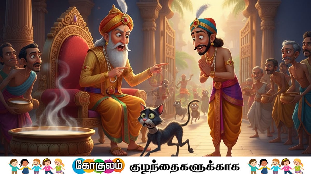 தெனாலிராமன் விகடகதை: பால் குடிக்காத பூனை! 