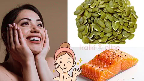 Yung women and pumpkin seeds