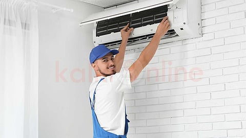 When servicing the AC