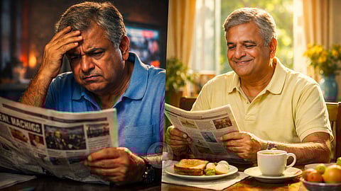 Man reading newspaper | how to reduce BP naturally