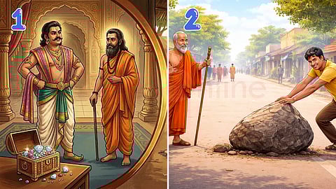 The Ascetic, the Wealthy Man, and a Young Man