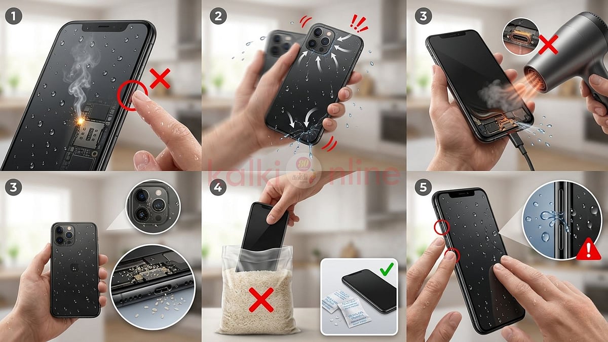 மொபைல் தண்ணியில விழுந்துடுச்சா.. இந்த 5 தப்பை மட்டும் செஞ்சிடாதீங்க போன் காலி ஆகிடும்!