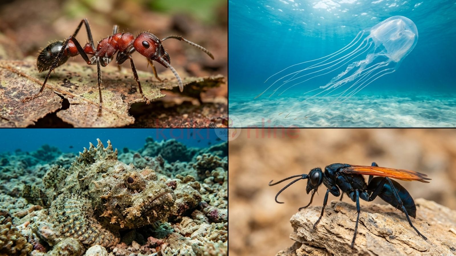 சாவு பயத்தை காட்டும் கொடூரமான விஷ ஜந்துக்கள், இதில் ஒன்று கடித்தால் கூட நரக வேதனை உறுதி!