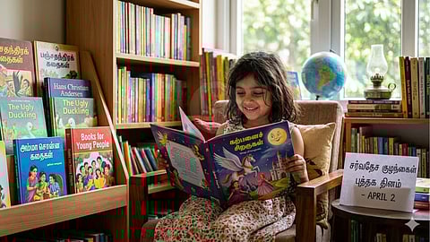 Girl reading book