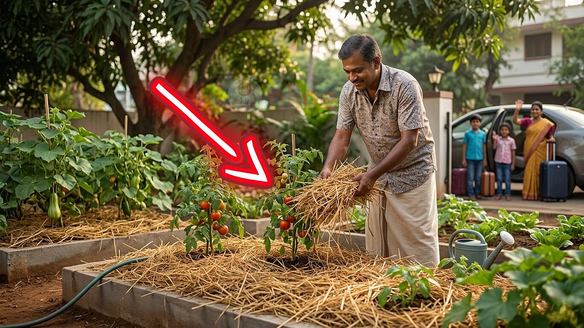ஒரு வாரம் தண்ணீர் ஊற்றாவிட்டாலும் செடிகள் வாடாது... சூப்பரான வைக்கோல் ரகசியம்!