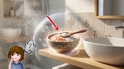 Salt in bathroom sink