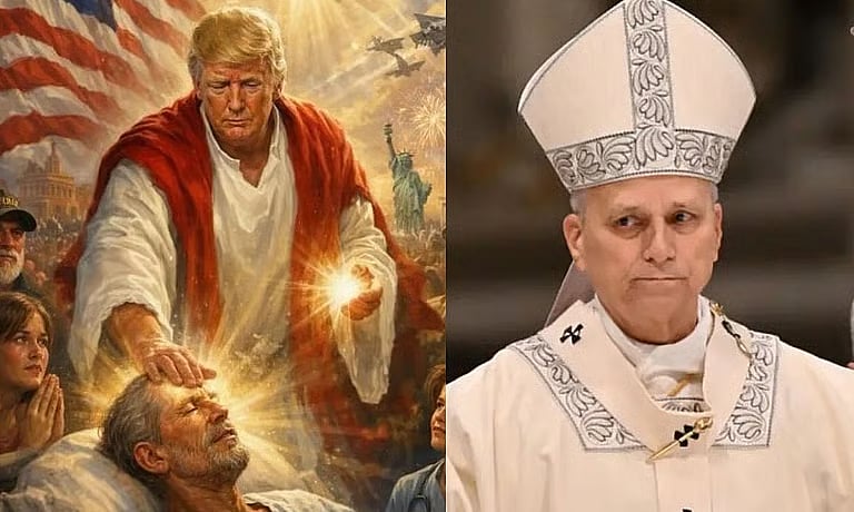 தன்னை இயேசு கிறிஸ்துவாக சித்தரிக்கும் டிரம்ப் - கடுப்பாகும் மக்கள்..! 