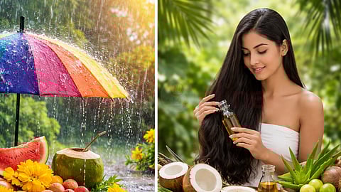 Summer rain and hair care