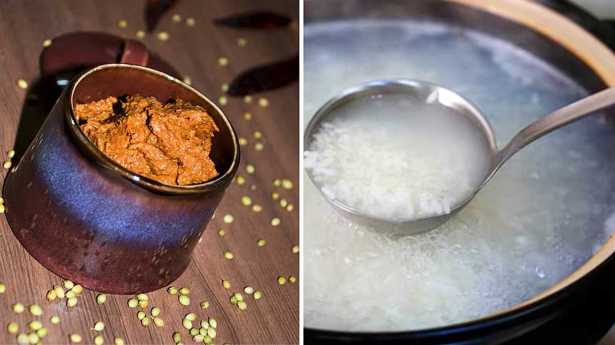 மணக்கும் நீராத்தண்ணி சாதமும், நாவூறும் தனியாத் துவையலும்!