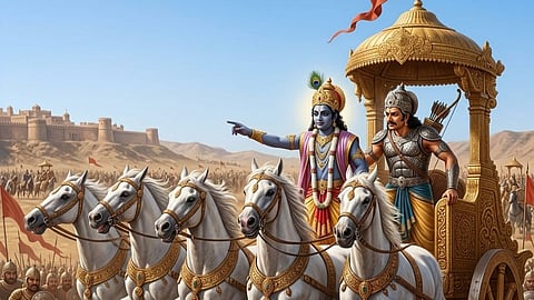 mahaabharath Arjun and Krishna 
