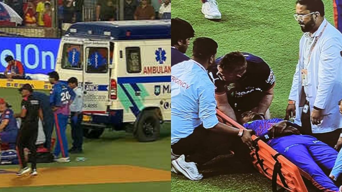 IPL-ல் நடந்த சோகம்... மைதானத்திற்குள் நுழைந்த ஆம்புலன்ஸ்:டெல்லி வீரருக்கு தலையில் பலத்த காயம் ! 
