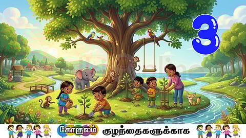 Kids with Trees