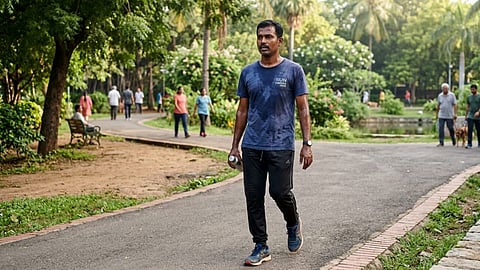 Man walking in Park