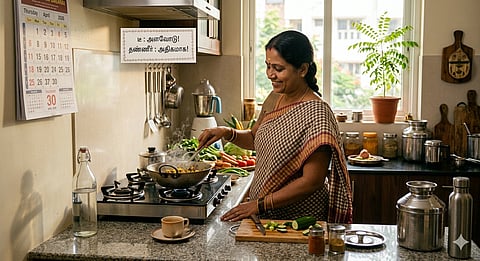Woman cooking