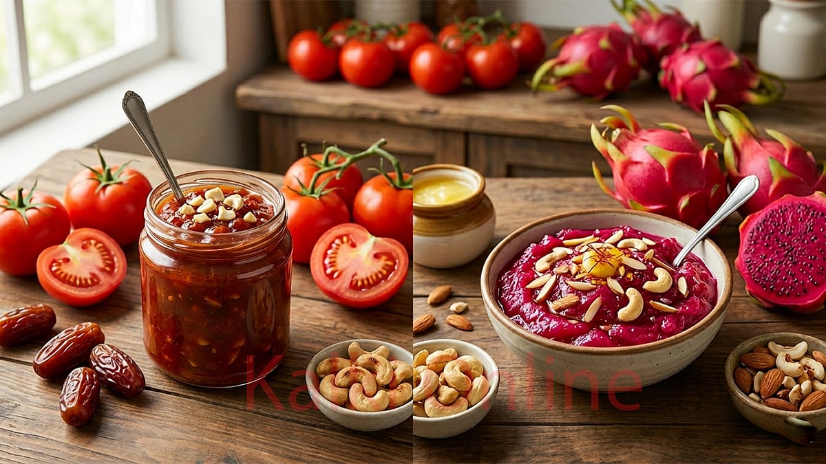 டூ-இன்-ஒன் இனிப்பு ரெசிபிகள்: தக்காளி ஜாம் & டிராகன் ஃப்ரூட் அல்வா!