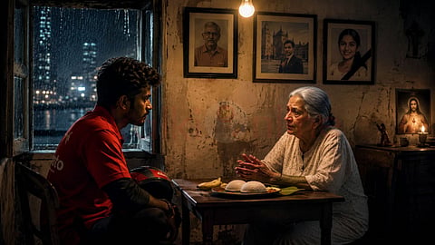 Mother and Delivery boy
