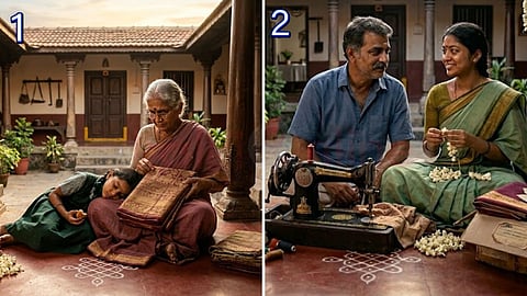 Grandmother and Granddaughter; Brother and Sister