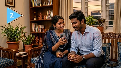 Andha Oru Tharunam - Man and Woman in the House