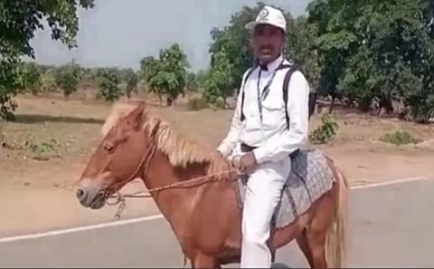 Rising Fuel Costs Push Jharkhand Teacher To Swap Bike For Horse