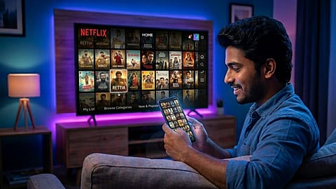 Man watching Netflix