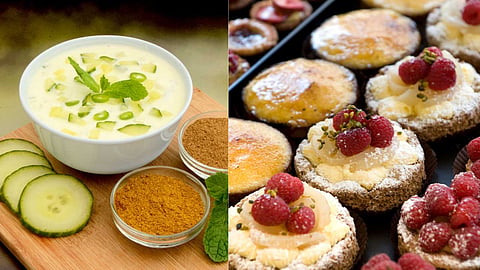 raita-and-egyptian-koshari-dessert