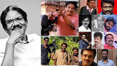 Bharathiraja and assistants 