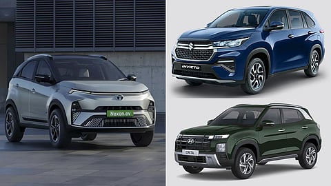 Nexon.ev tata, Maruti suzuki Invicto, Hyundai Creta