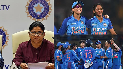 Hemalatha , Harmanpreet Kaur and Smrithi 