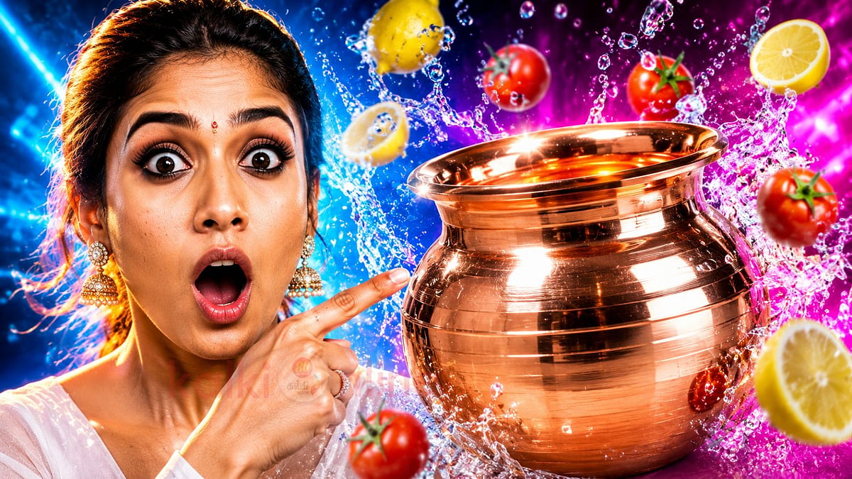 பீதாம்பரி பவுடர் இனிமேல் வேண்டாம்... செம்பு பாத்திரங்கள் தங்கம் போல ஜொலிக்கும்!