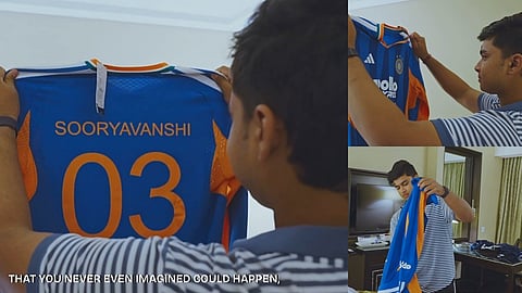 Vaibhav Suryavanshi surprised to get indian team jersey 