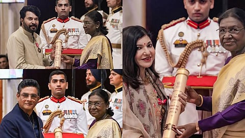 President honours film industry people