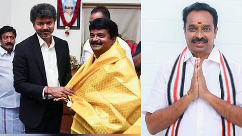 Vijay and ex minister 