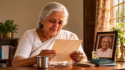 சிறுகதை | An elderly woman reads the letter with tears in her eyes