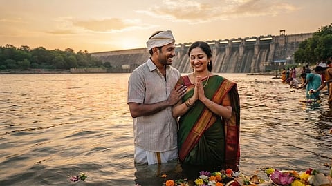 ஆடிப் பெருக்கு | Husband and wife celebrate Aadi Perukku