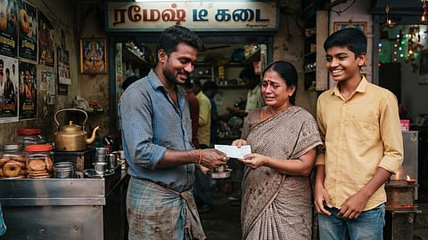 சிறுகதை | A boy with his mother and tea master