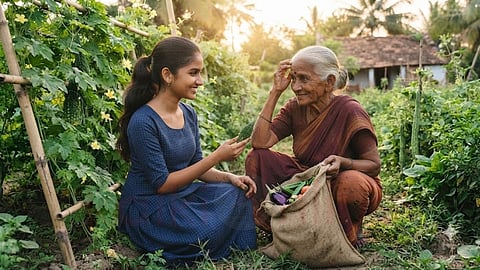 சிறுகதை| A old woman and his daughter with Bitter gourd